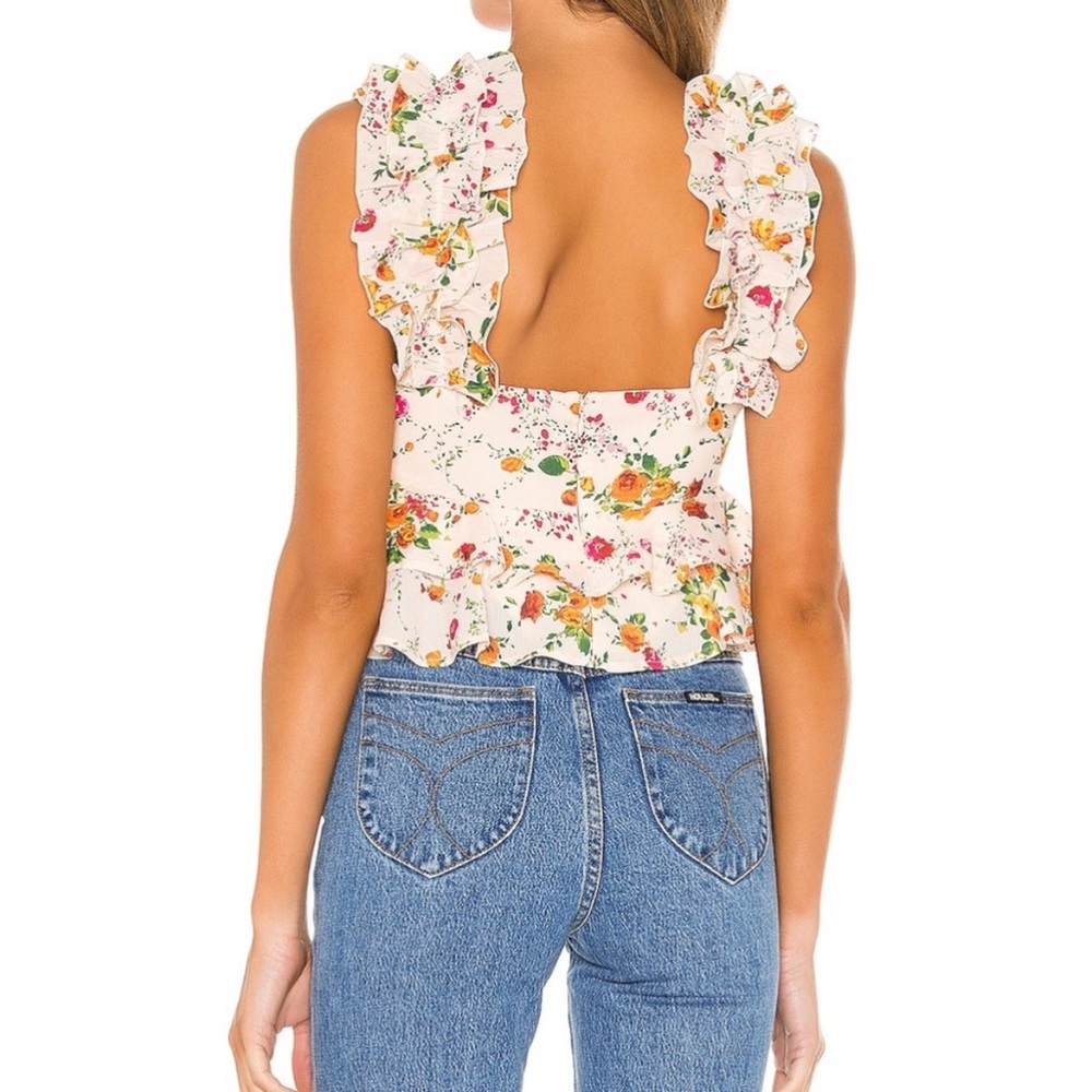 Floral Ruffle Top - Picture 2 of 4